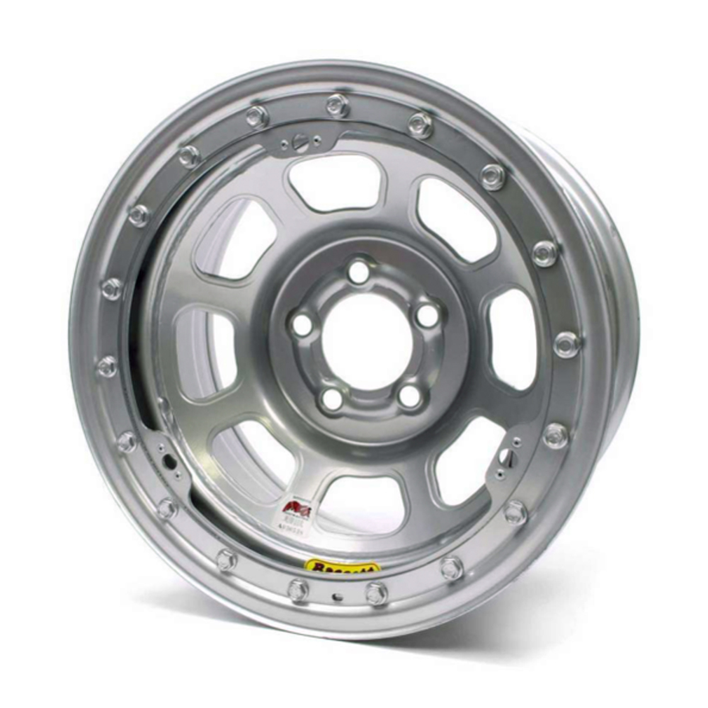 15X8 IMCA B/Lock Wheel D-Hole Silver 5x4.50. 