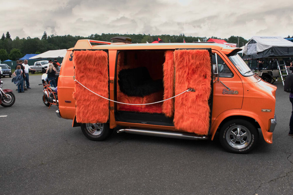 Orange Fuzzy Van
