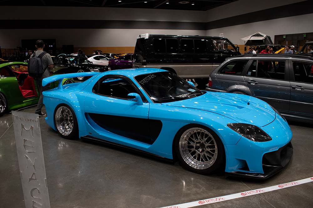 blue sportscar
