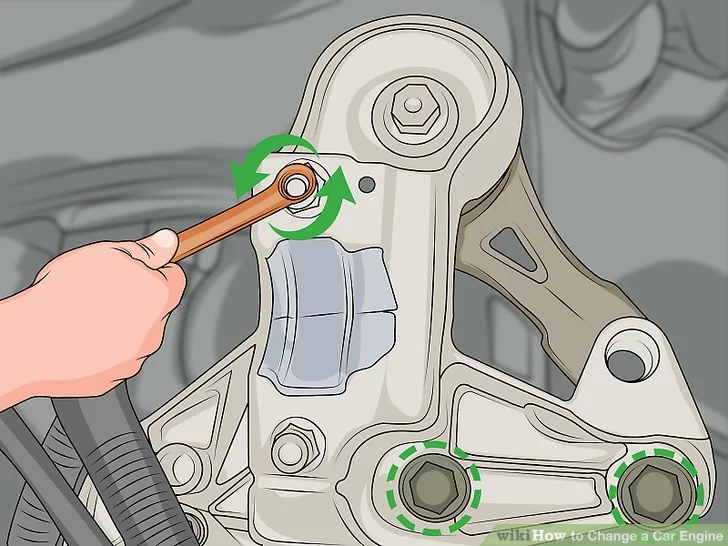 Disconnect the motor mount bolts